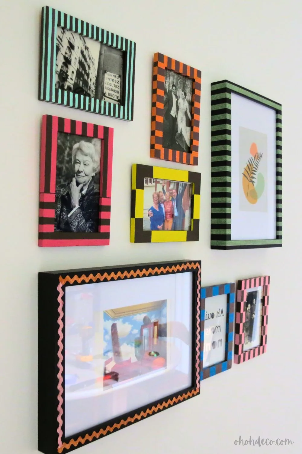 diy colorful photo frame gallery