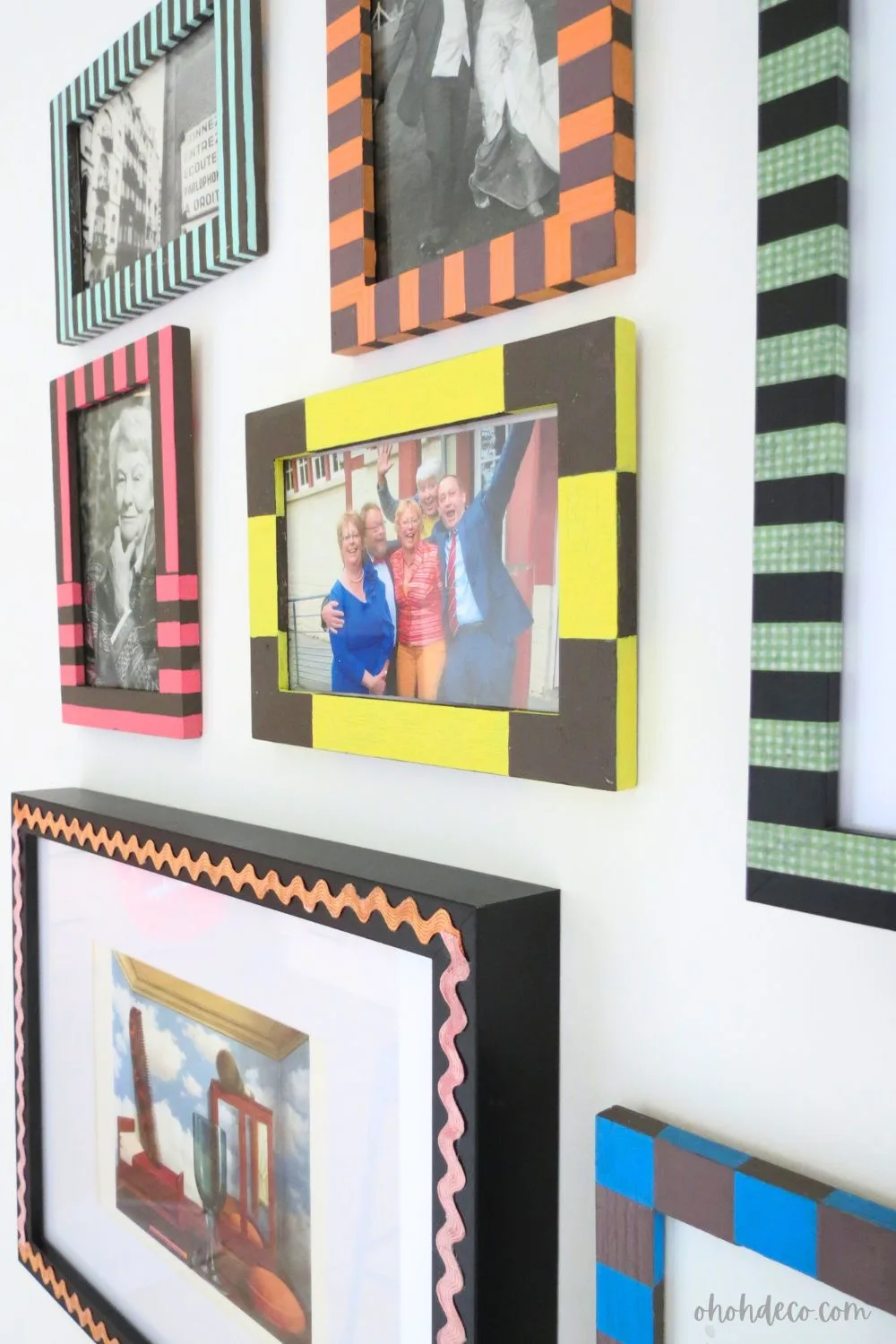 how to decorate with photo frames