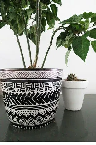 mud cloth planter