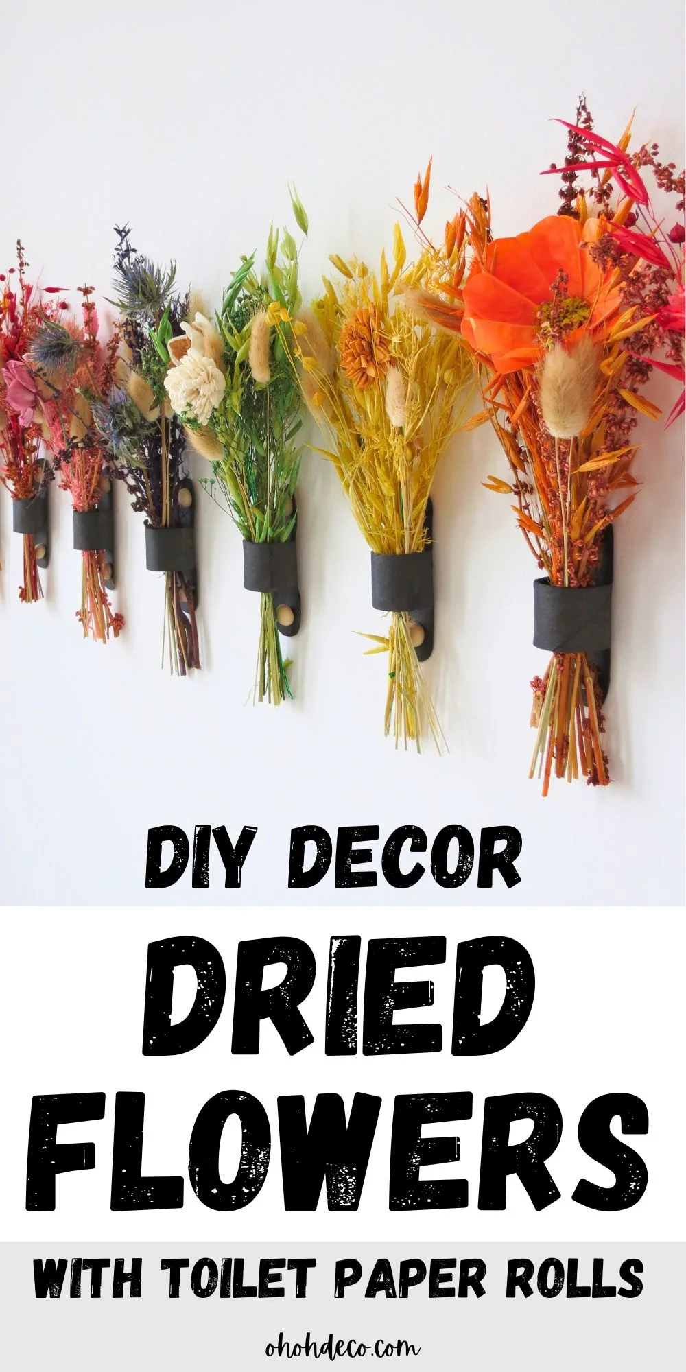 DIY dried flowers decor