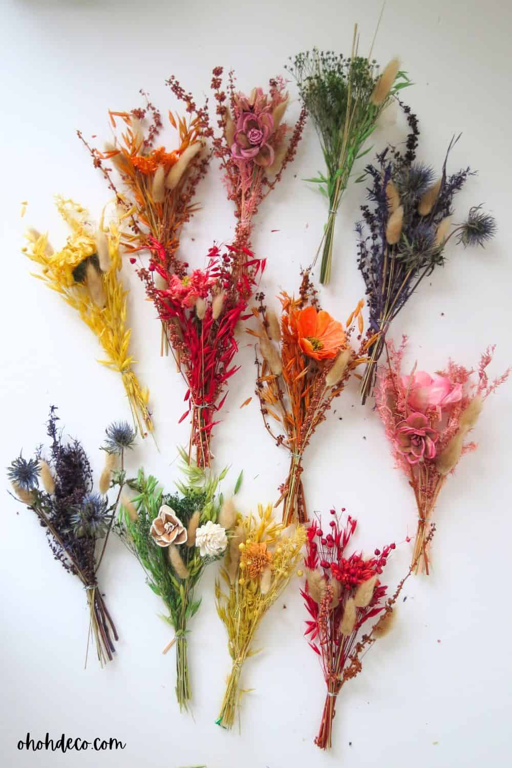 dried flower bouquets