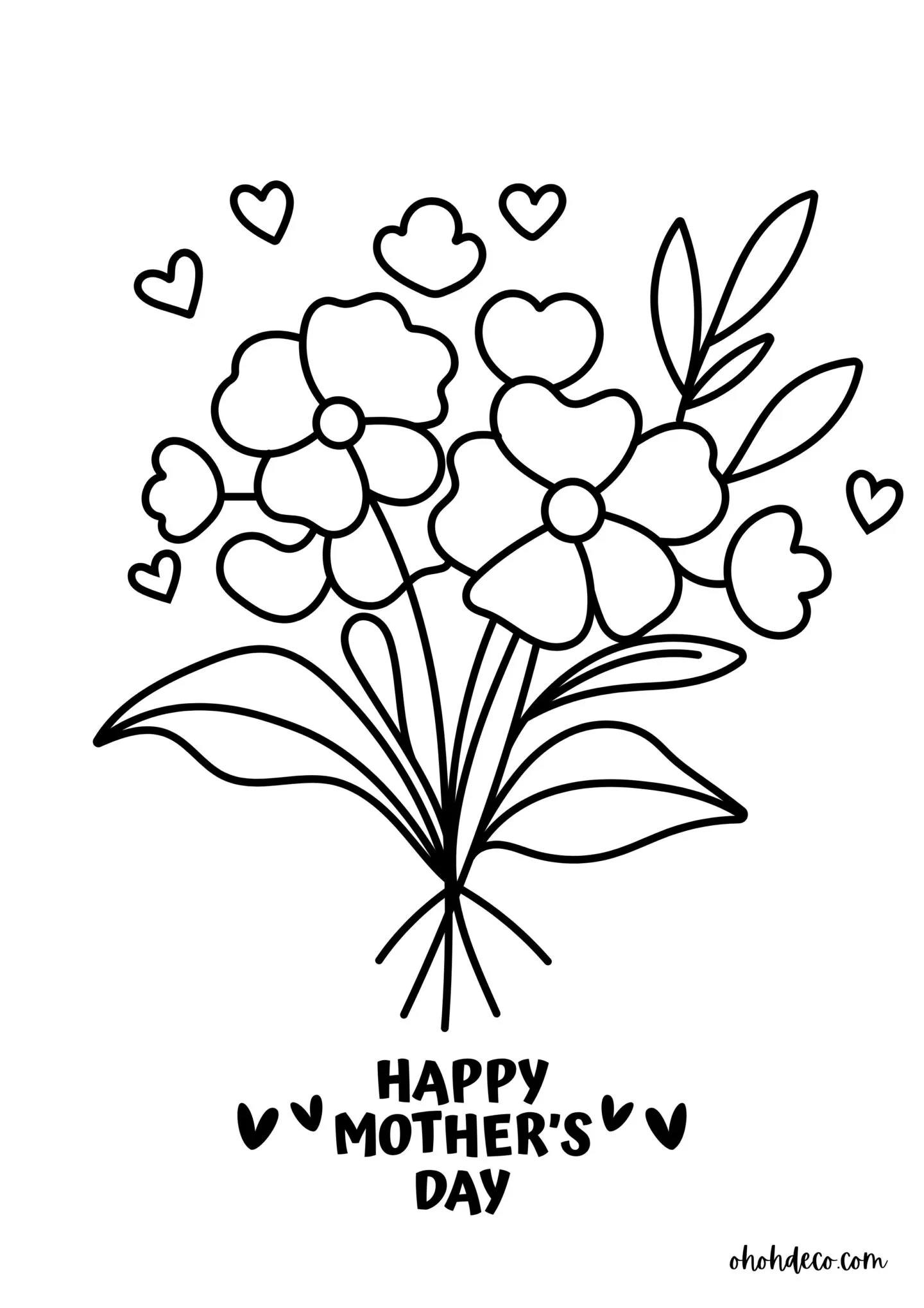mother's day free coloring page