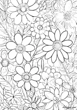 flower coloring page