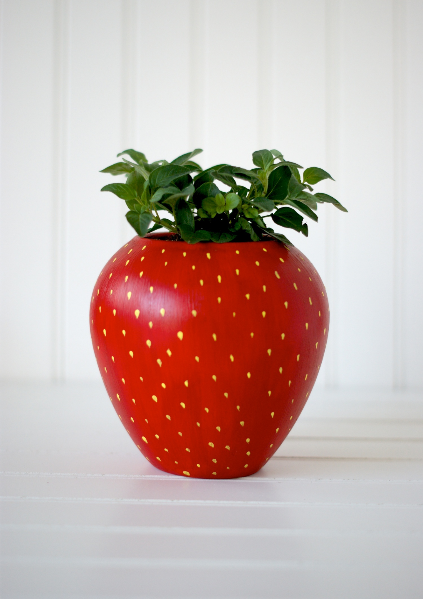 strawberry painting pot