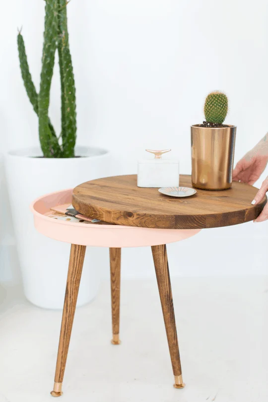 mid century side table diy