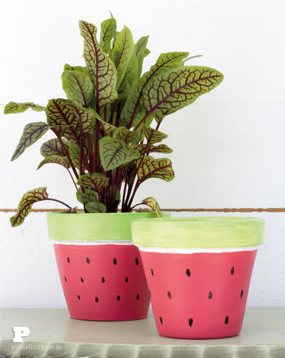 watermelon painted pot