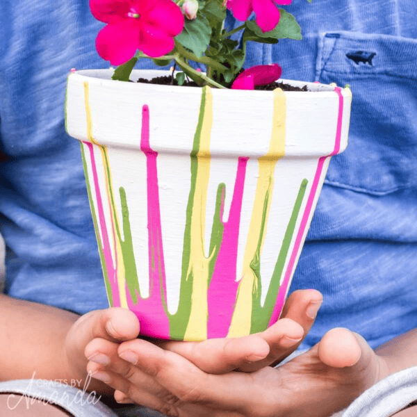 diy drip paint pot