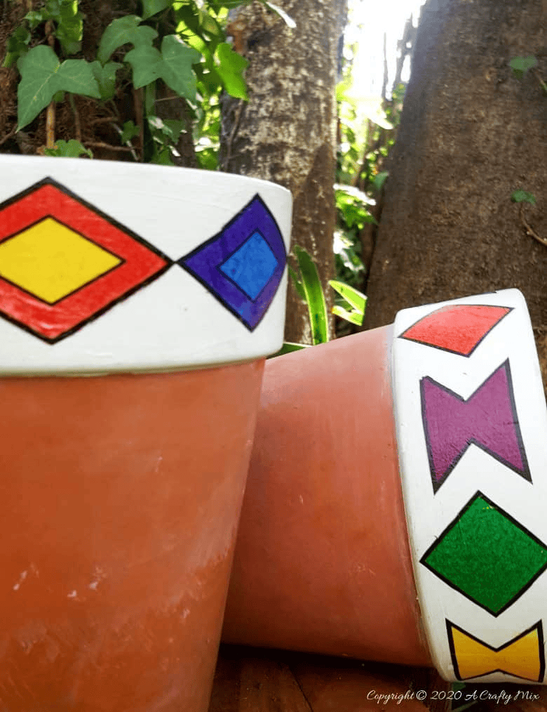 african painting pot idea