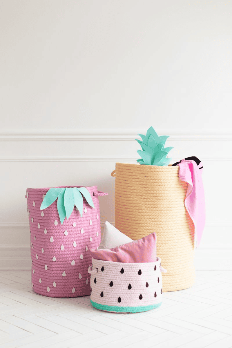 diy fruit shaped baskets
