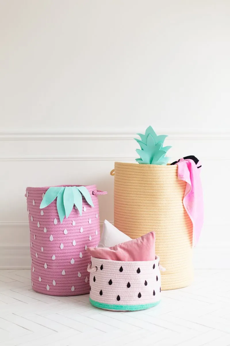 diy fruit shaped baskets