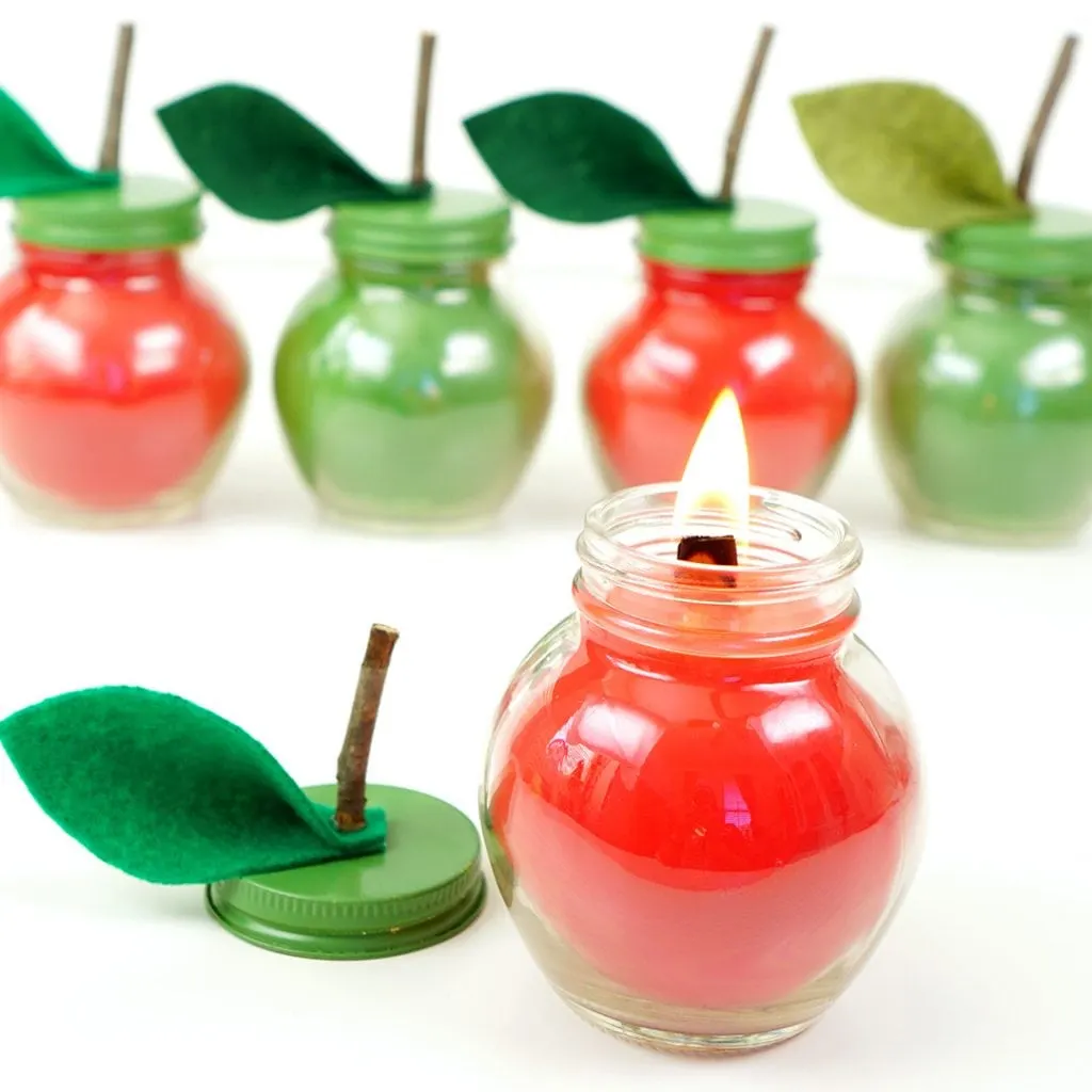 diy apple scent candle