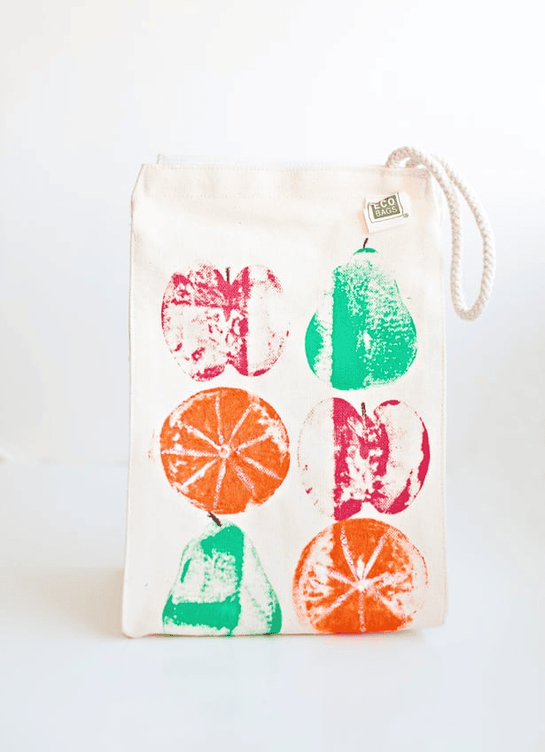 fruit crafts stamped lunch bag