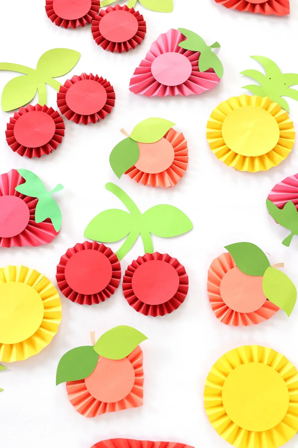 fruit crafts paper rosettes