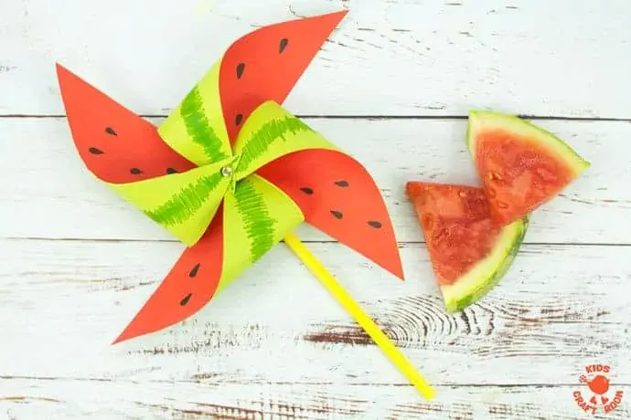 diy watermelon pinewheel