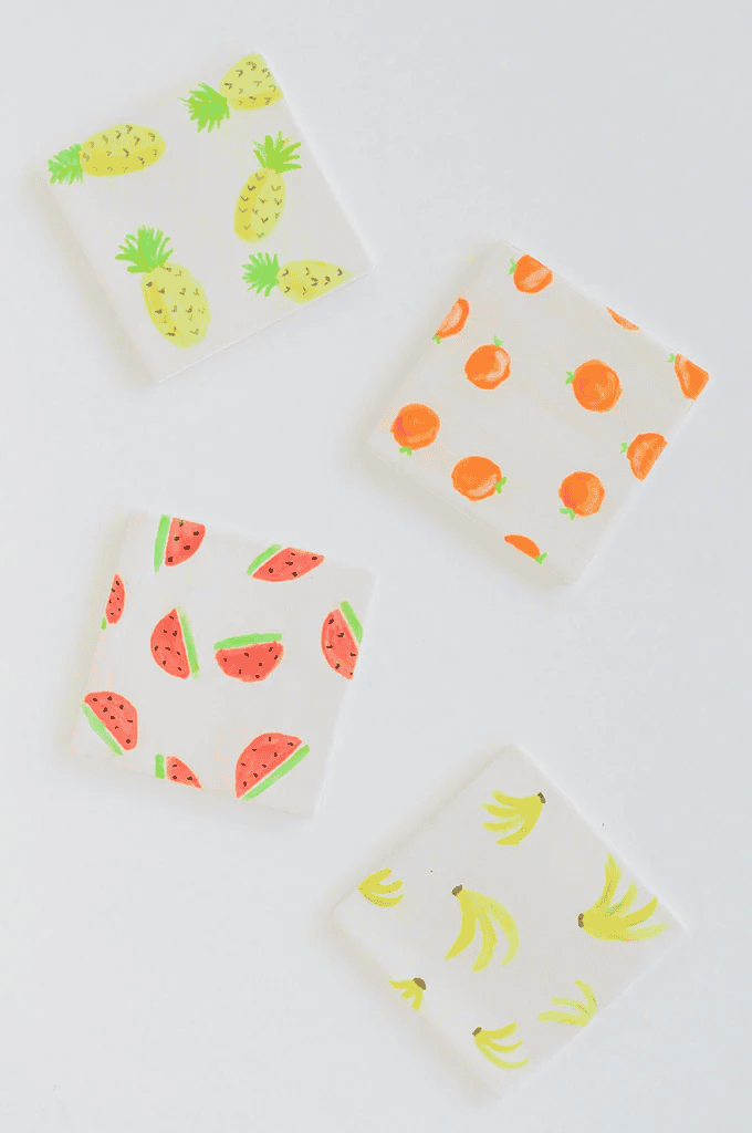 diy fruit coasters