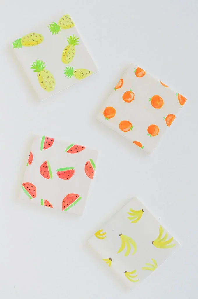 diy fruit coasters