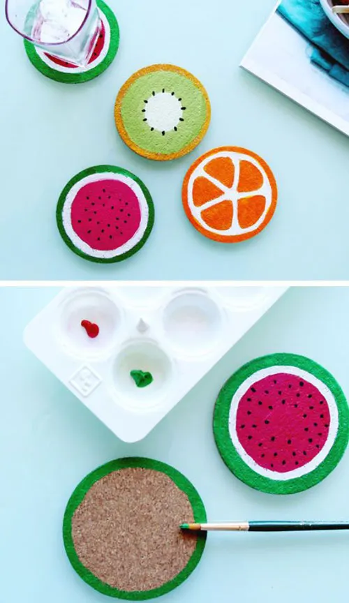 easy diy fruit coasters