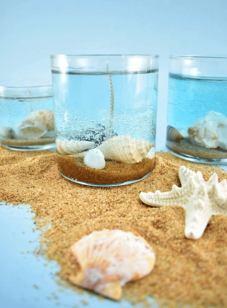 diy beach candle