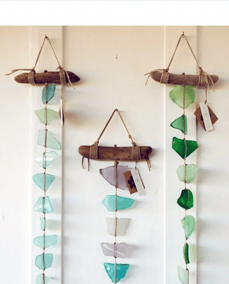 sea glass wall hanging