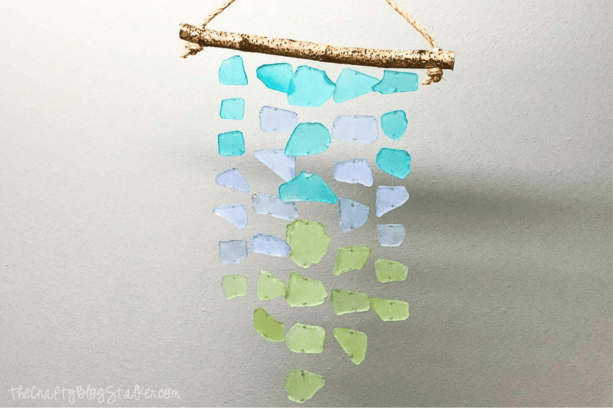 diy sea glass wind chime