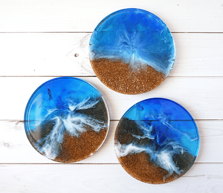 beach crafts wave coasters