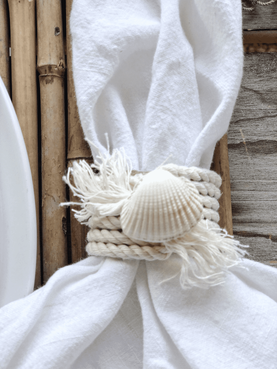 seashell napkin ring diy