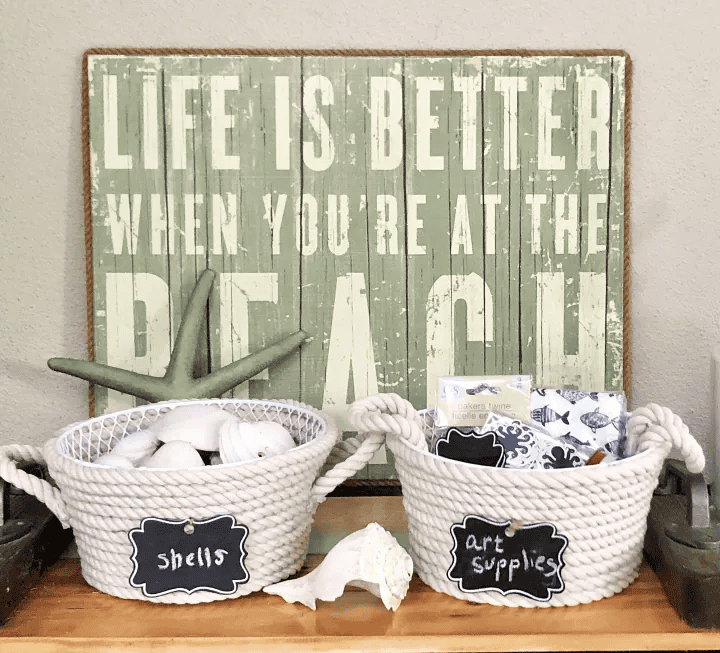 nautical rope basket diy