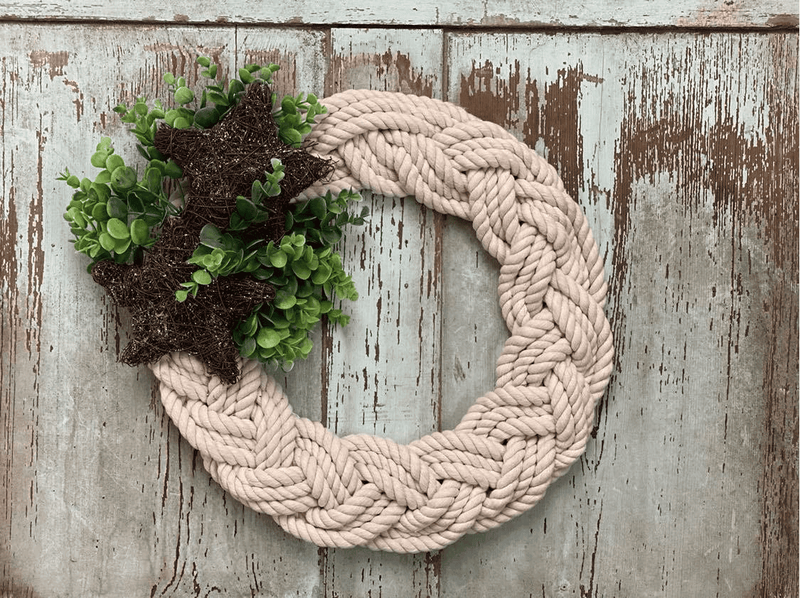 nautical rope wreath diy