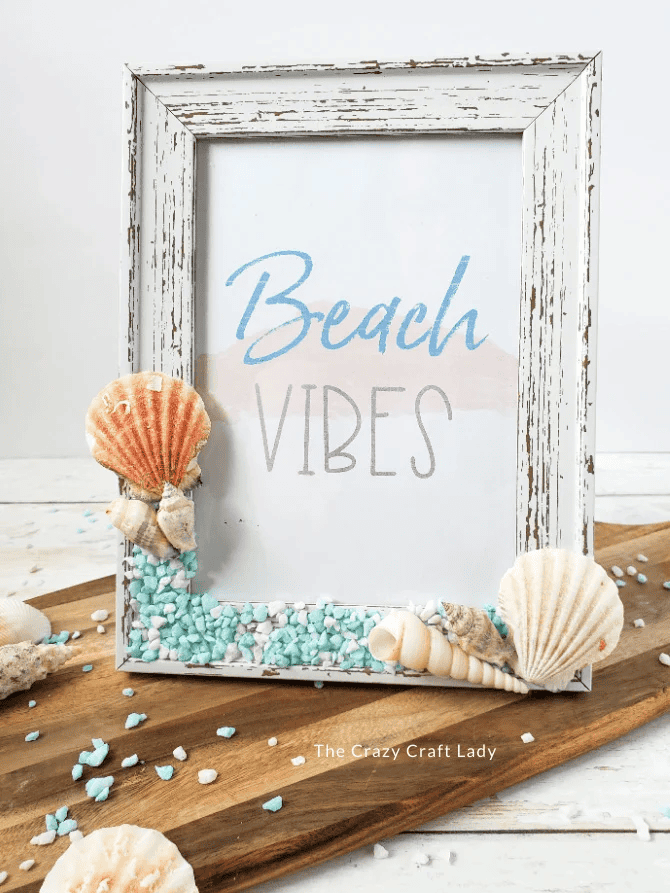 diy beach craft frame