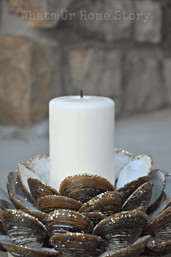seashell candle holder