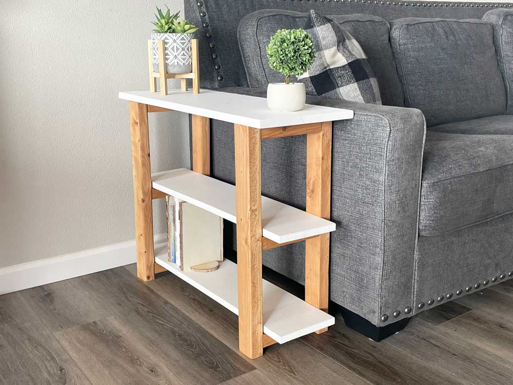 side table made with wood