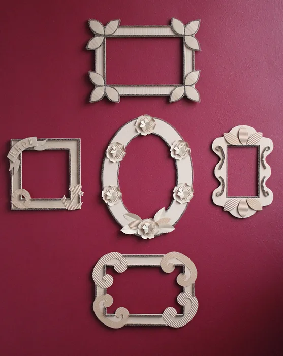 make frames with cardboard