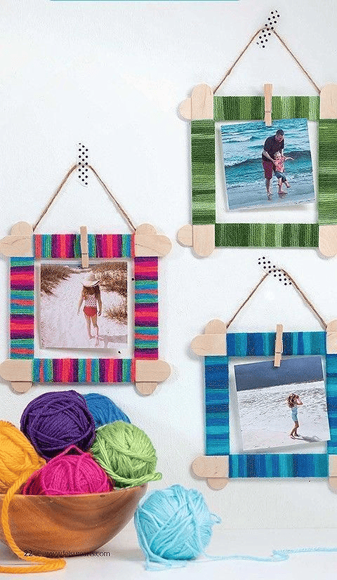 pop stick frame diy