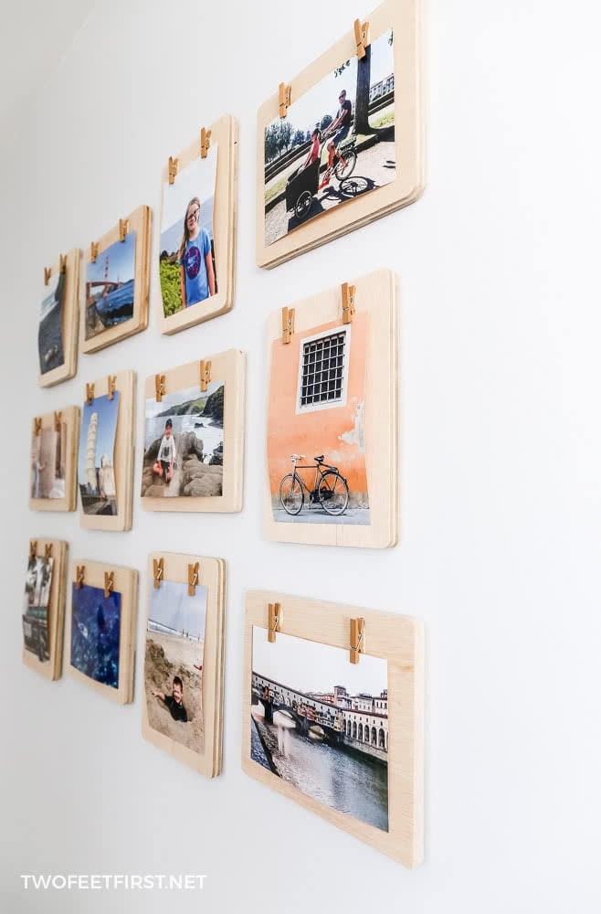 clothespins picture frame