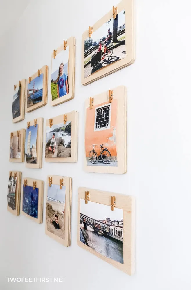 clothespins picture frame