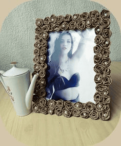 flower photo frame diy