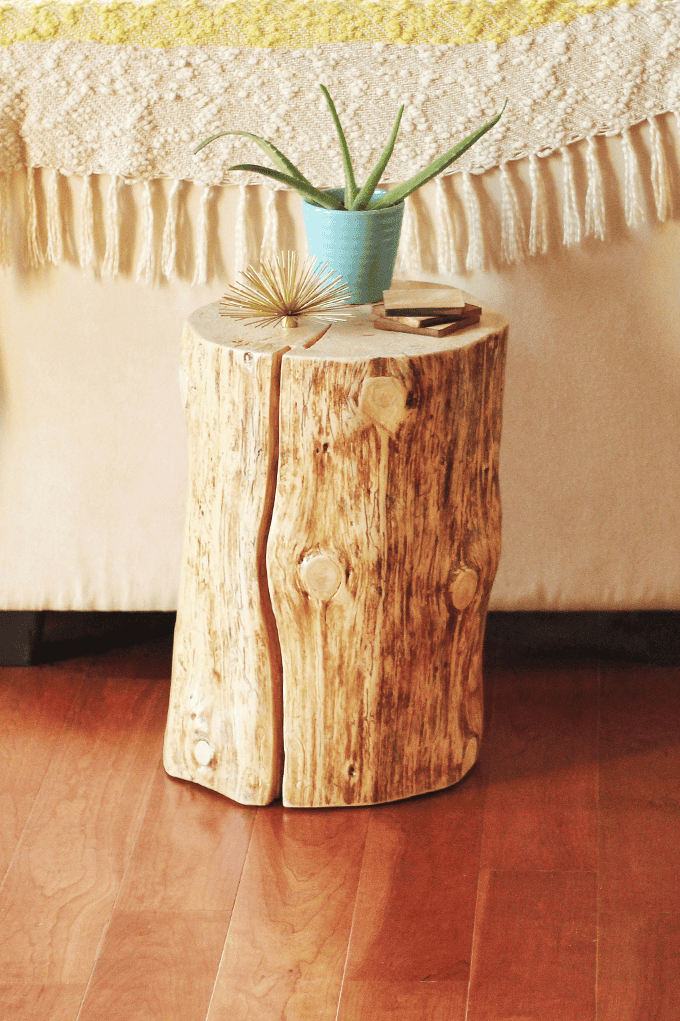 stump side table