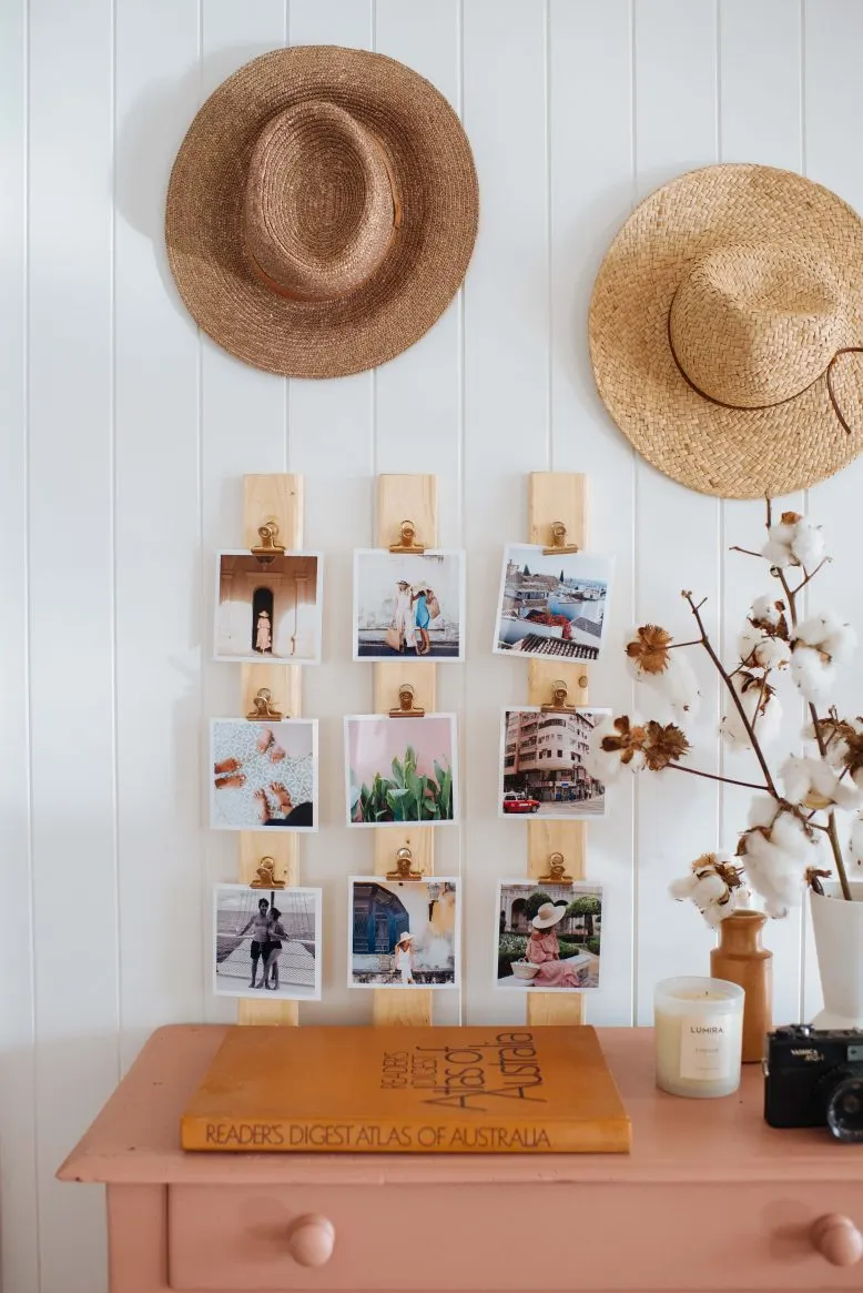 plank photo display idea