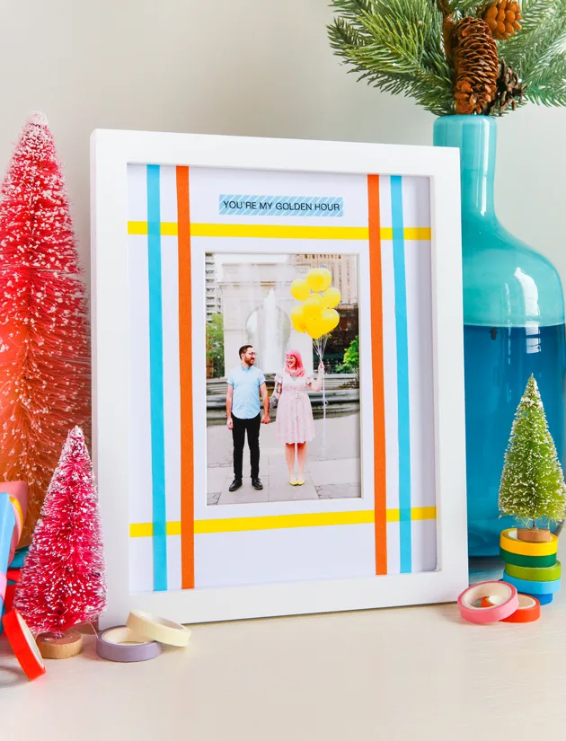 washi tape frame idea