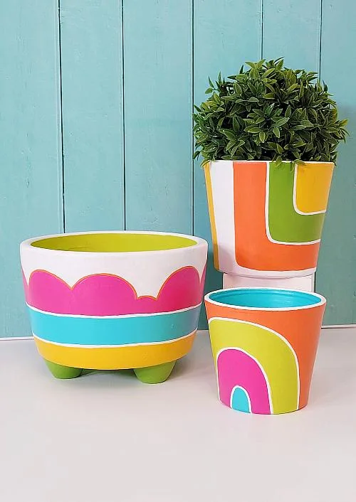 bold color planters