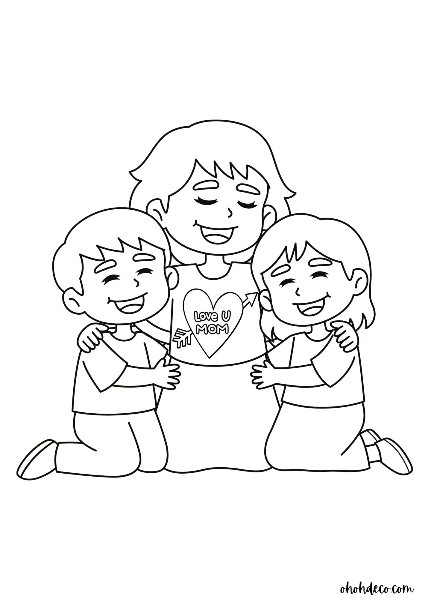 mom coloring page