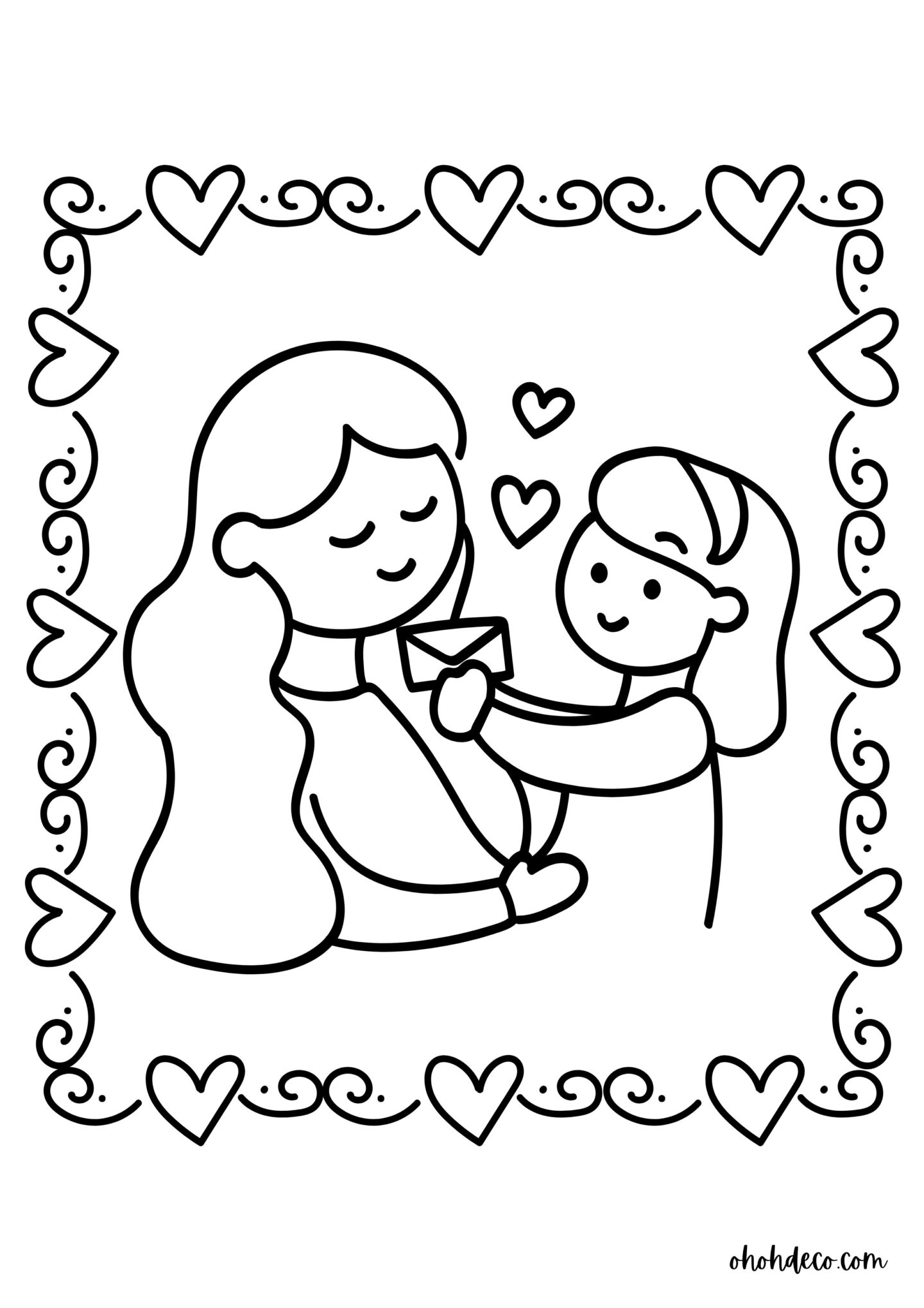 mother coloring page