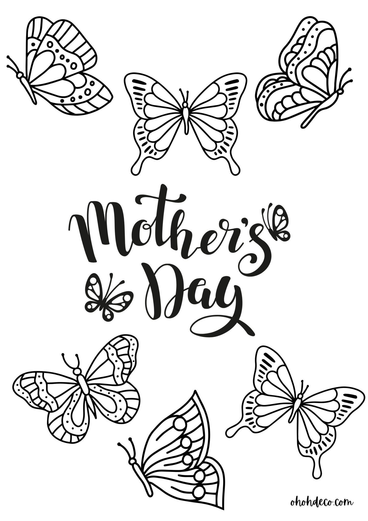 mother's day free coloring page