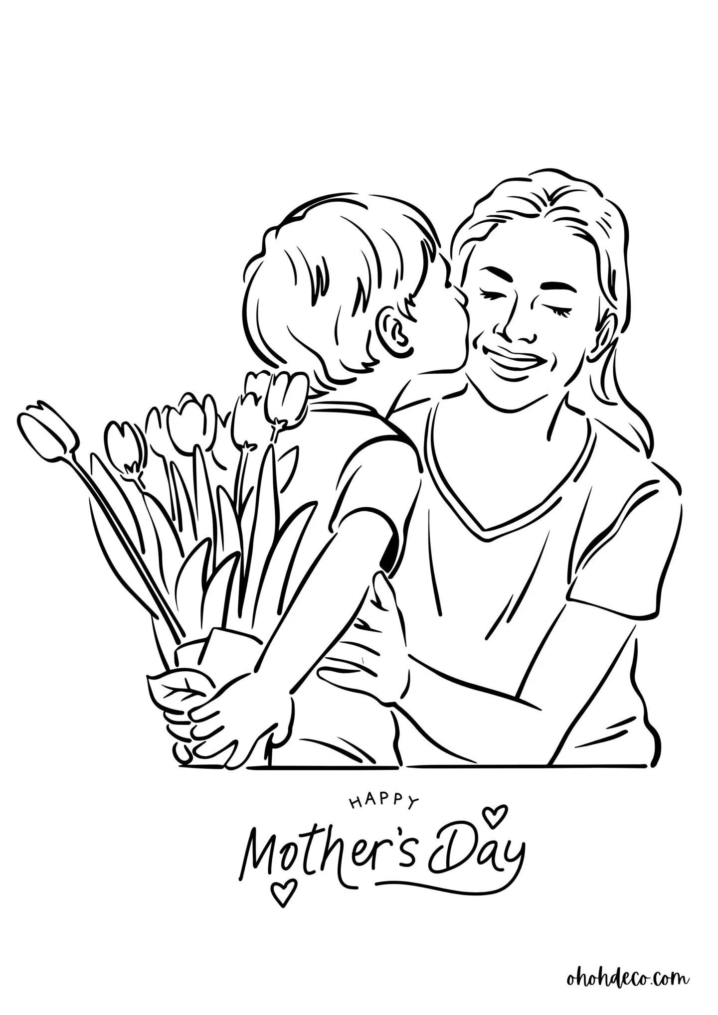 mother's day coloring pages