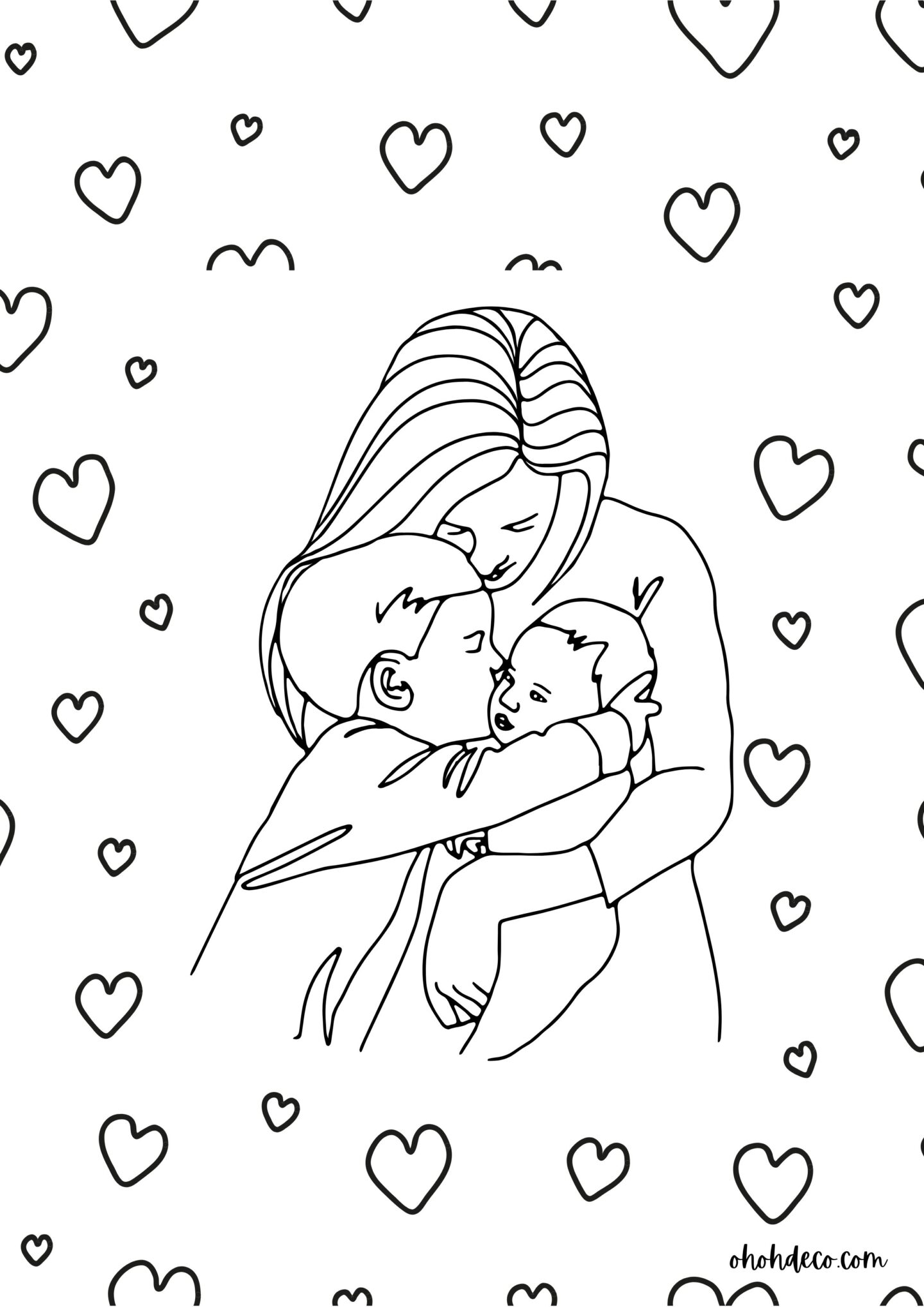 love mother coloring page