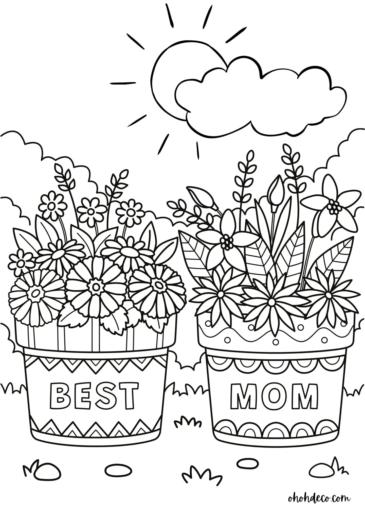 mother's day coloring page