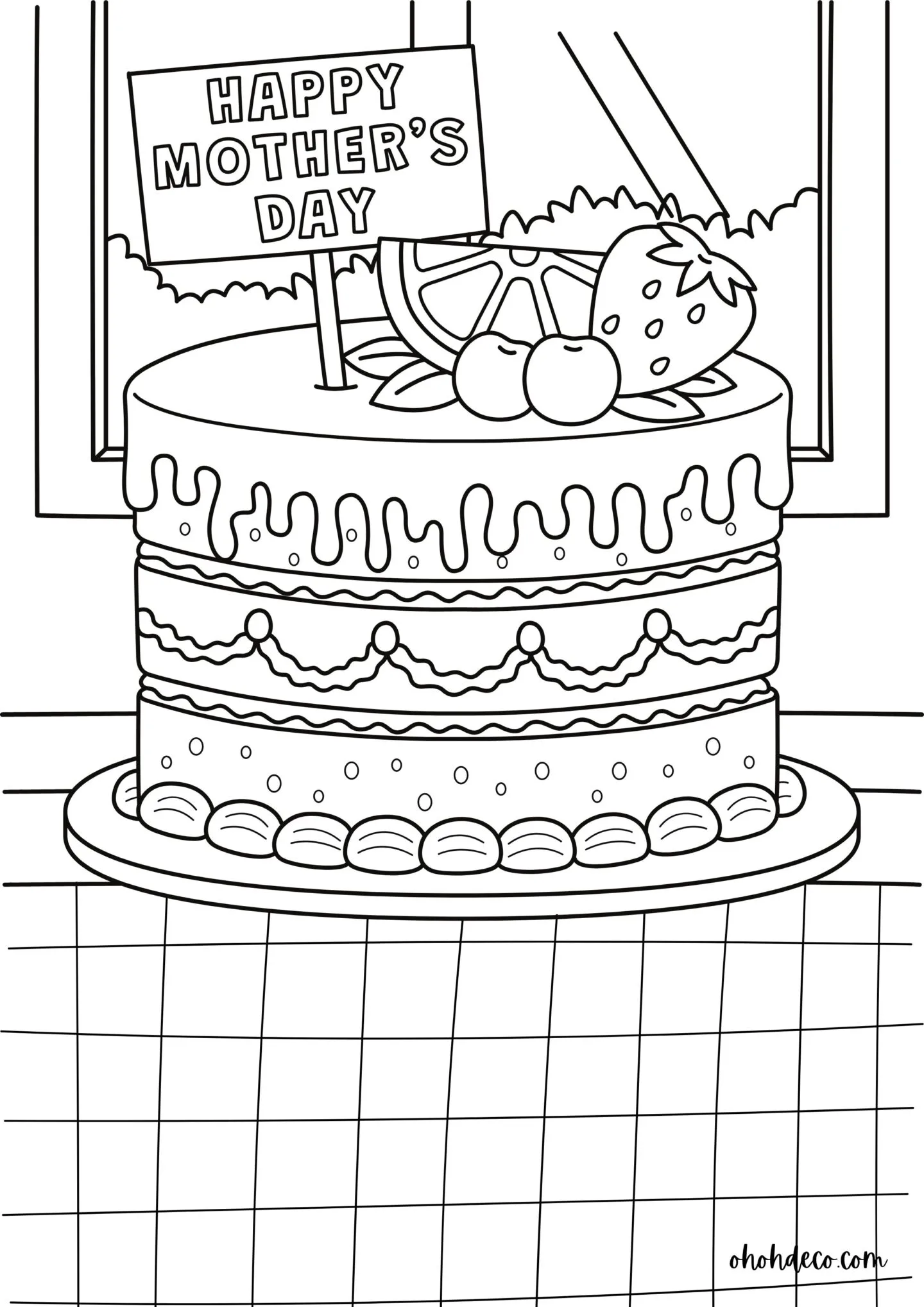 mother's day free coloring pages