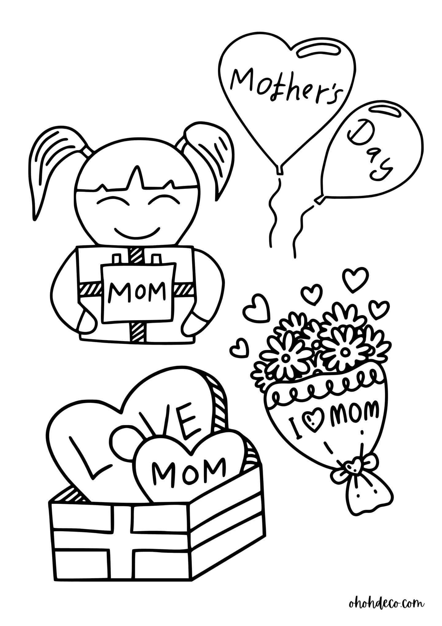 mom coloring page