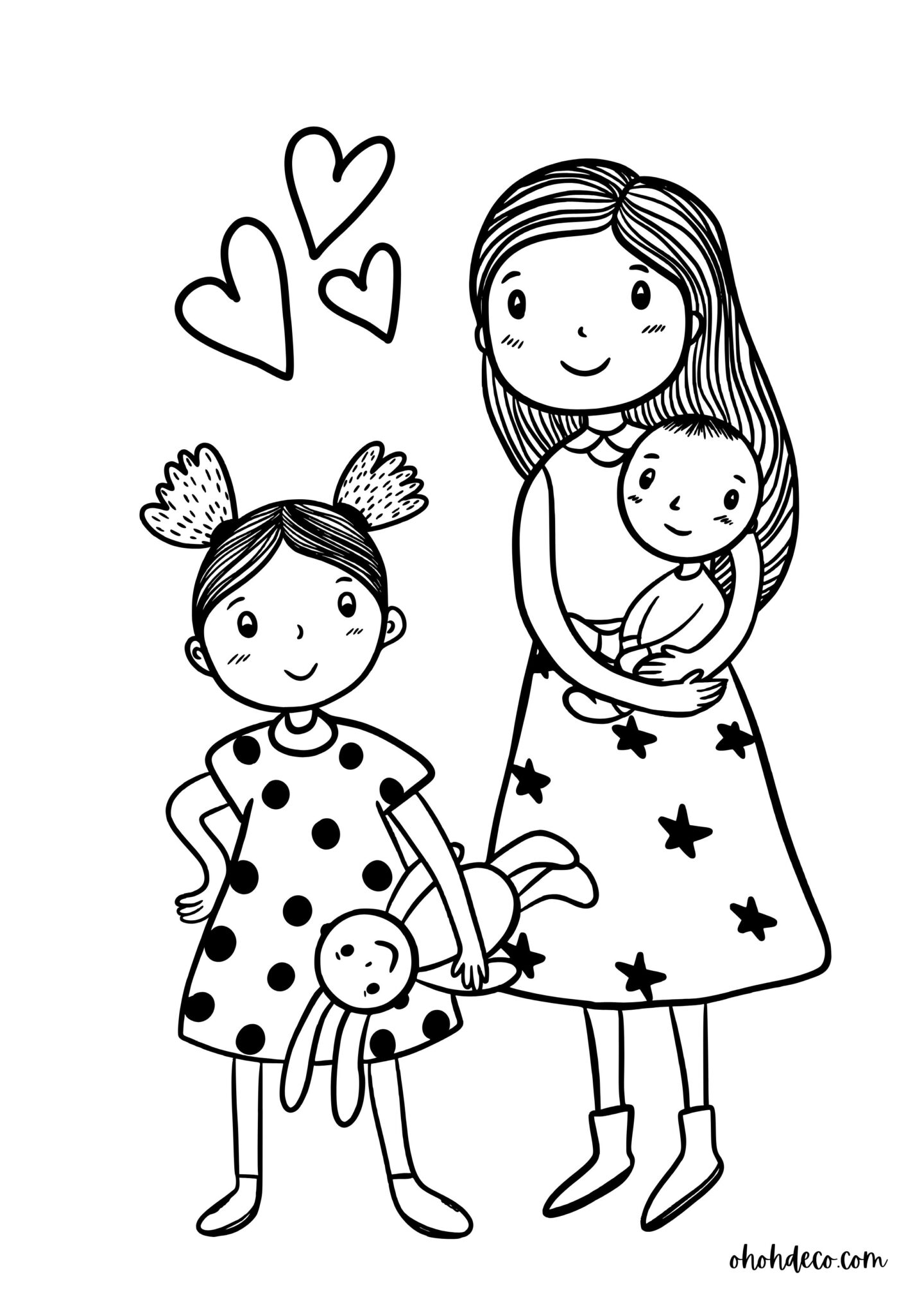 mother coloring page