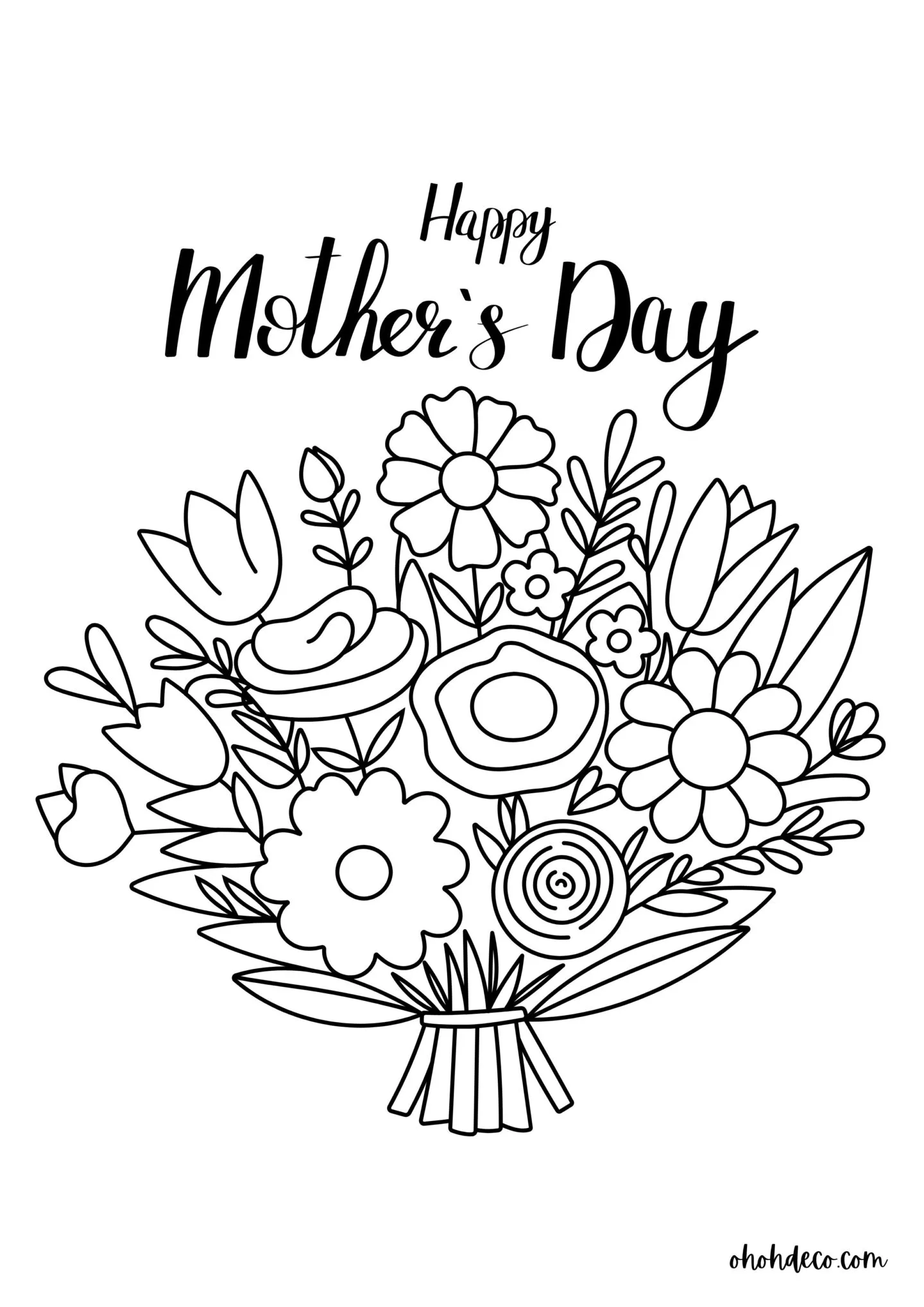 mother´s coloring page